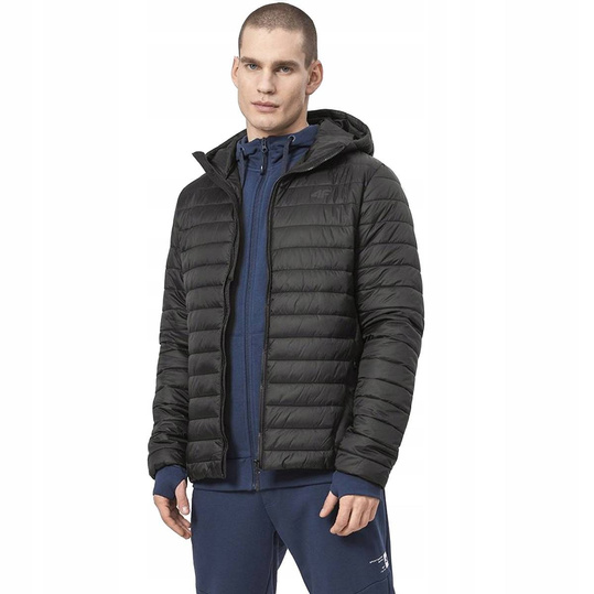 4F MĘSKA KURTKA ZIMOWA PIKOWANA PUCHOWA KAPTUR H4Z22-KUMP004-20S