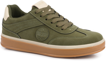 BIG STAR męskie buty klasyczne sneakersy zielone ekoskóra