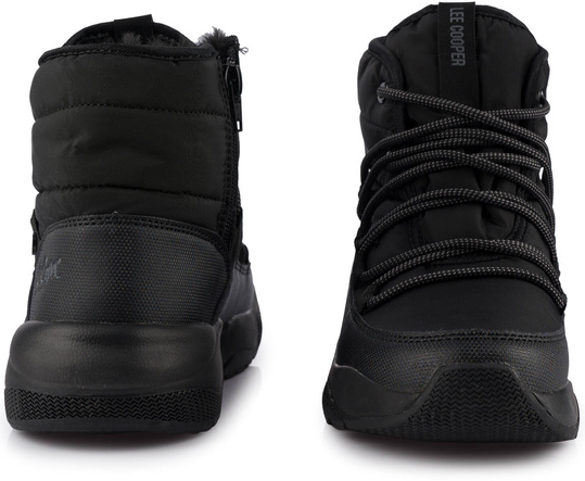 LEE COOPER LCJ3066 BUTY BOTKI DAMSKIE ZIMOWE ŚNIEGOWCE OCIEPLANE CZARNE