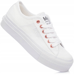 LEE COOPER 0890L damskie trampki na platformie białe