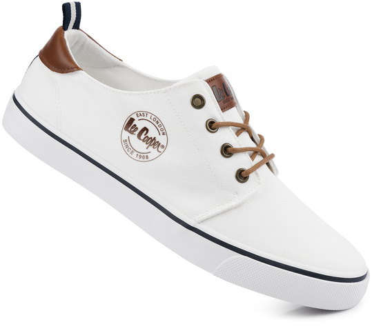 LEE COOPER 3240M męskie trampki niskie eleganckie białe