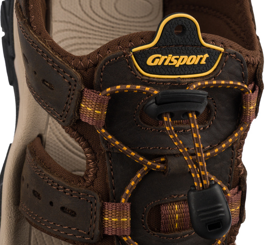 GRISPORT 9028M męskie sandały skórzane trekkingowe sportowe brązowe