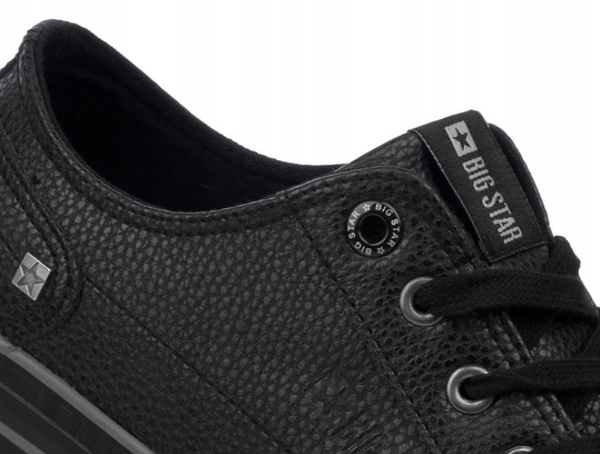 BIG STAR II174002 męskie trampki niskie czarne ekoskóra