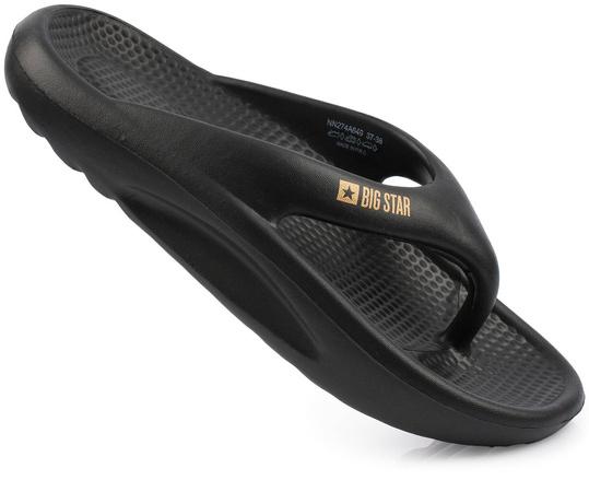 BIG STAR NN274A649 DAMSKIE JAPONKI KLAPKI SPORTOWE NA BASEN CZARNE