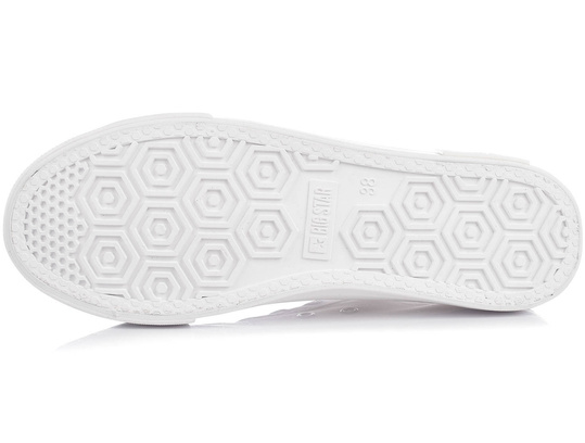 BIG STAR LL274162 DAMSKIE TRAMPKI TENISÓWKI KLASYCZNE WSUWANE BIAŁE