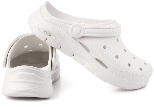 SKECHERS ARCH-FIT - IT'S A FIT 111385/WHT DAMSKIE LEKKIE KLAPKI KROKSY CHODAKI