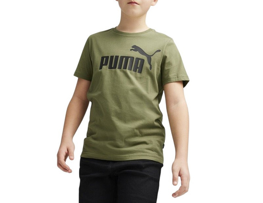 PUMA 586960-76 dziecięca koszulka t-shirt chłopięca dla chłopca bawełniana zielona khaki