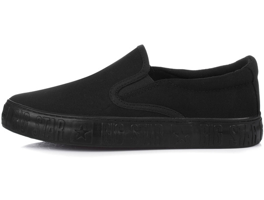 BIG STAR LL274392 DAMSKIE TRAMPKI TENISÓWKI WSUWANE SLIP ON CZARNE