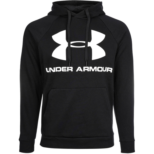 UNDER ARMOUR UA RIVAL FLEECE 1345628-001 MĘSKA BLUZA Z KAPTUREM KANGURKA CZARNA
