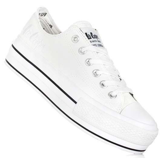 LEE COOPER LCW-22-31-0842L DAMSKIE TRAMPKI BIAŁE NA PLATFORMIE