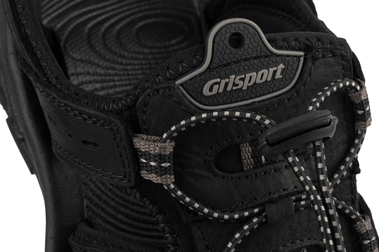 GRISPORT 9029M męskie sandały skórzane trekkingowe sportowe czarne