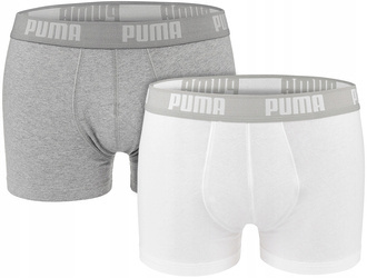 PUMA BOXER TRUNKS MAJTKI BOKSERKI MĘSKIE BAWEŁNA 2PAK 2 PARY SZARE
