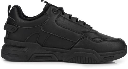 BIG STAR męskie buty sportowe sneakersy ocieplane ekoskóra czarne HI-POLY SYSTEM