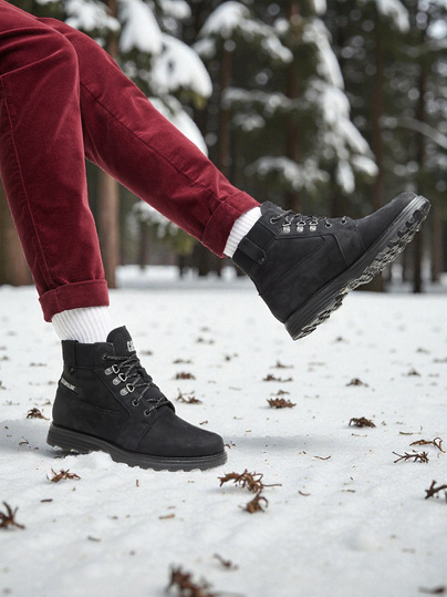 CATERPILLAR CHARLI FLEECE BOOT P311735 DAMSKIE BUTY TRAPERY CZARNE