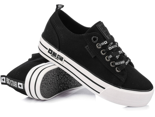 BIG STAR KK274013 DAMSKIE CZARNE TRAMPKI NA PLATFORMIE