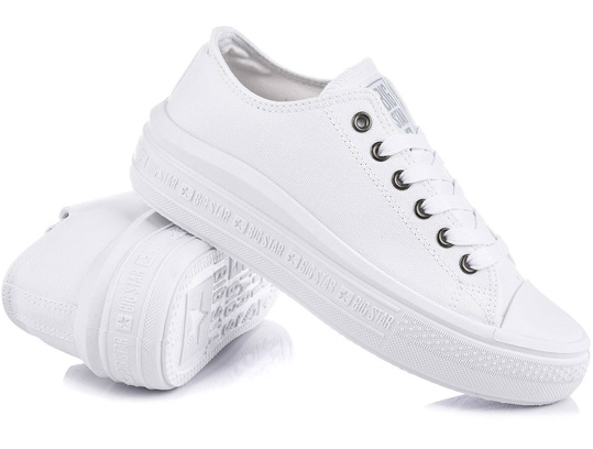 BIG STAR LL274A177 DAMSKIE BIAŁE KLASYCZNE TRAMPKI NA PLATFORMIE