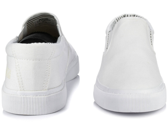 BIG STAR LL174063 MĘSKIE BIAŁE KLASYCZNE TRAMPKI WSUWANE