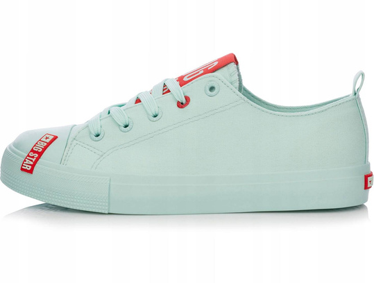 BIG STAR HH274679 damskie tramki niskie kolor miętowy