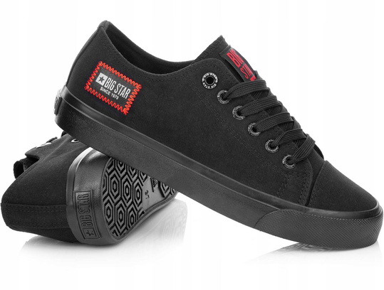 BIG STAR HH274133 damskie trampki niskie czarne