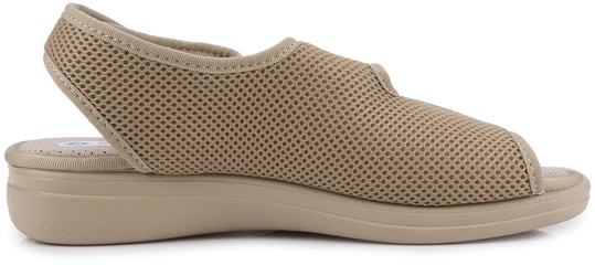 DR ORTO damskie buty sandały ortopedyczne na rzepy wygodne zdrowotne beżowe