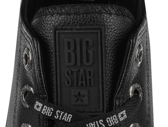 BIG STAR KK174053 MĘSKIE CZARNE KLASYCZNE TRAMPKI EKOSKÓRA