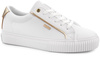 BIG STAR damskie buty sportowe sneakersy białe ekoskóra złote dodatki