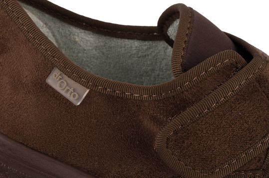 DR ORTO BUTY ORTOPEDYCZNE DAMSKIE MĘSKIE ZDROWOTNE NA RZEP BRĄZOWE