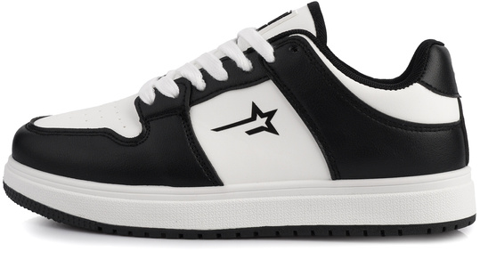 BIG STAR damskie buty sneakersy sportowe ekoskóra biało czarne