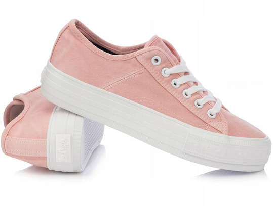 LEE COOPER LCW-21-31-0125L damskie trampki niskie koralowe