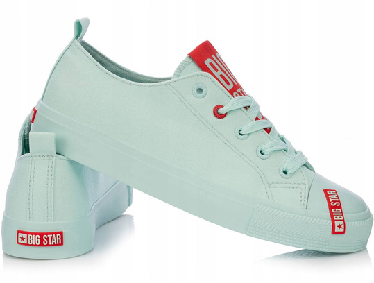 BIG STAR HH274679 damskie tramki niskie kolor miętowy